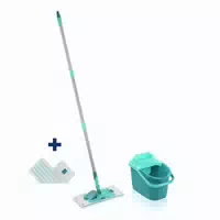 Leifheit Reinigungs Set Power Clean mit Micro Duo Bezug, Wischer, Eimer, Presse