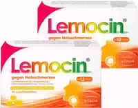 Lemocin gegen Halsschmerzen mit Honig Zitronengeschmack 2 X 24 Lutschtabletten