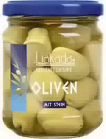 Kalamata Oliven mit Stein in Olivenöl