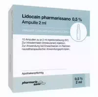 Lidocain Pharmarissano 0,5% Ampulle 2 Ml 10x2 Ml Injektionslösung