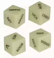 Liebeswürfel Set „glow In The Dark Love Dice“, Englisch, 2 Stück