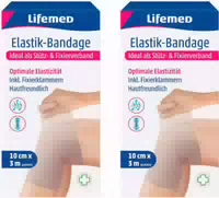 Elastik Bandage 10 cm X 3 m Inkl 4 Fixierklammern, 2er Set
