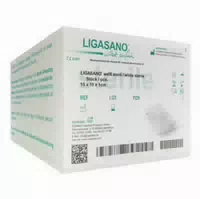 Ligasano Weiß Verband 1x10x15 Cm Steril 10 St