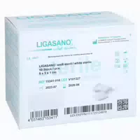 Ligasano Weiß Verband 1x5x5 cm Steril 10 st