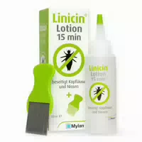 Linicin Lotion mit Läusekamm Läusemittel zur Behandlung von Kopfläusen Inkl Läusekamm