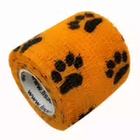 Lisacare Selbstklebender Verband Pfote Orange 5cm X 4,5cm