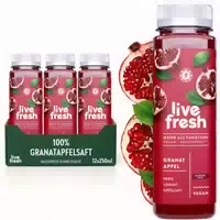 Livefresh 100% Granatapfelsaft Kaltgepresst 3€ Pfand