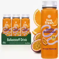 Livefresh Ballaststoff Drink – Orange Maracuja