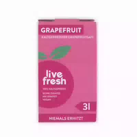 Livefresh Grapefruitsaft Kaltgepresst 3 Liter Saftbox Grapefruit