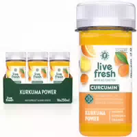 Livefresh Ingwer Shot Curcumin Kaltgepresst – Kurkuma Power – Natürliches Curcumin