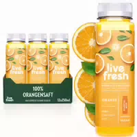 Livefresh Kaltgepresster Orangensaft Inkl 3,00€ Einwegpfand