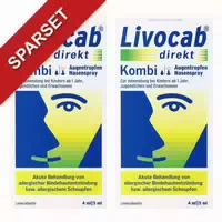 Livocab Direkt Kombi bei Allergie Augentropfen & Nasenspray, 4