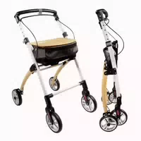 Lösch Reha Rollator Casa Schmal für Wohnung & Innenbereich Buche Weiß