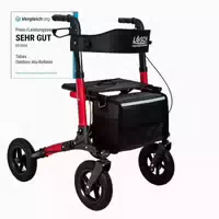 Tabas Outdoor Rollator Premium Luftbereift Silber L