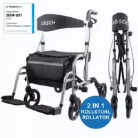 Lösch Reha Rollator & Rollstuhl Twin 2in1
