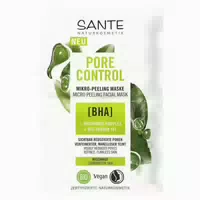 Sante Naturkosmetik Pore Control 5in1 Peelin & Maske Tonerde, Bha & Niacinamid Komplex