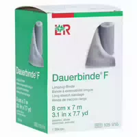 Lohmann & Rauscher Dauerbinde F Langzugbinde, 7 M, Hautfreundlich, Luftdurchlässig 1 Packung = 1 Stück, Einzeln in Faltschachtel, Maße: 6 cm X 7 m 1 st
