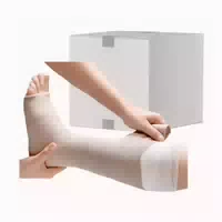 Lohmann & Rauscher Durelast Ultrakurzzugbinde, mit Verbandklammern, Cremefarben 1 Packung = 10 Stück, Lose im Karton, Maße: 6 cm X 5 m 10 st