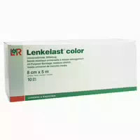 Lohmann Rauscher Lenkelast Color Universalbinde Rot 10 cm X 5 m 10 st