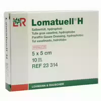 Lomatuell H Salbentüll 5x5 Cm Steril 10 St Verband