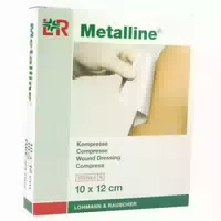 Lohmann & Rauscher Metalline Kompressen, Aluminiumbeschichtet, Steril, Wundschonend 1 Packung = 10 Stück, Maße: 10 X 12 cm 10 st