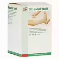 Lohmann & Rauscher Rosidal Haft Kurzzugbinde, 5 M, Unsteril, Textilelastisch 1 Stück, Einzeln in Faltschachtel, Maße: 6 cm X 5 m 1 st
