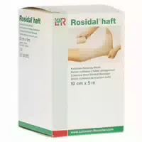 Lohmann & Rauscher Rosidal Haft Kurzzugbinde, 5 M, Unsteril, Textilelastisch 1 Stück, Einzeln in Faltschachtel, Maße: 10 cm X 5 m 1 st
