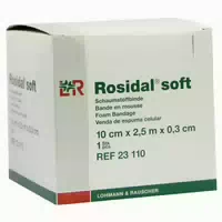 Lohmann & Rauscher Rosidal Soft Schaumstoffbinde 2,5 m X 10 cm X 0,4 cm 1 st