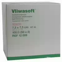 Vliwasoft Schlitzkompressen 7,5x7,5 Cm Steril 4l 50x2 St Kompressen