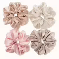 Lolalet Große Seide Satin Haargummis Damen Scrunchies 4 Farb 1 st