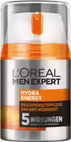 Loréal Men Expert Hydra Energy Feuchtigkeitspflege 24h Anti Müdigkeit Gesichtsgel Creme 50 ml