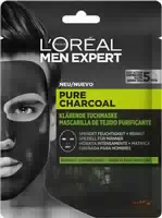 Loréal Men Expert Pure Charcoal Schwarze, Tiefenreinigende Und Mattierende Tuchmaske