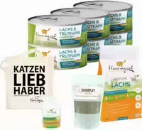 I Love My Cat Sparset Für Somali Katze Nassfutter Und Trockenfutter Mit Lachs Und Truthahn Nem