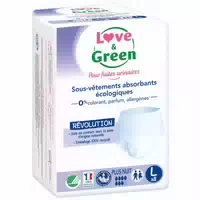 Love & Green For Urinary Leakage Night Absorbierende Unterwäsche 8 Einlagen Größe: l
