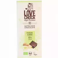 Lovechock Dattel Schokolade Pistazie Mandel 69% Kakao