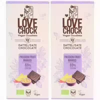 Lovechock Passion Fruit Mango Dattel Schokolade 69% Bio