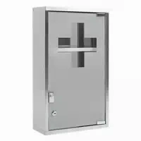 Lubexxx Medizinschrank Edelstahl 3 Fächer Abschließbar