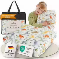 Lunova Gewichtsdecke Kinder 2kg Tierwelt 90x120cm Oekotex Baumwolle Therapiedecke Weightedblanket