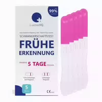 5x Luxmediq Schwangerschaftstest Hcg Test 25 Miu ml über 99% Zuverlässig