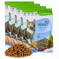 10 Kg Lecker Pet Leos Adult Geflügel & Forelle Katzenfutter Trockenfutter Vollnahrung