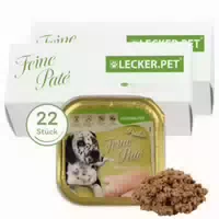 22 X 150 G Lecker Pet Paulas Feine Paté Reich An Huhn Hundefutter Nassfutter Vollnahrung