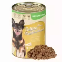 Lecker Pet Josies Saftige Fleischmahlzeit Sensitiv mit Pute & Reis Hundefutter Nassfutter