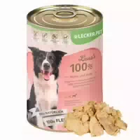 Lecker Pet Lunas 100 % Huhn und Pute Hundefutter Nassfutter