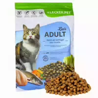 Lecker Pet Mias Adult Herzhaftes Geflügel Katzenfutter Trockenfutter Vollnahrung