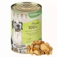 Lecker Pet Paulas 100 % Hähnchen und Karotte Hundefutter Nassfutter
