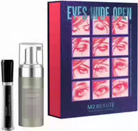 M2beauté Eyes Wide Open Bundle Set Eyelash Activating Serum Cleansing & Moisterizing Foam
