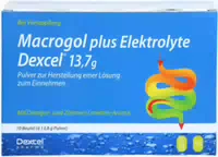 Macrogol Plus Elektrolyte Dexcel 13,7g 10 st Pulver zur Herstellung einer Lösung zum Einnehmen