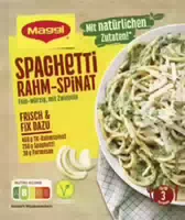 Maggi Fix für Spaghetti Rahm Spinat