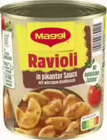 Maggi Ravioli in Pikanter Sauce mit Fleisch