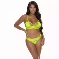 Magic Silk Exposed Schwarzer Bh Und Slip Ohne Schrittweite Set Plus Size